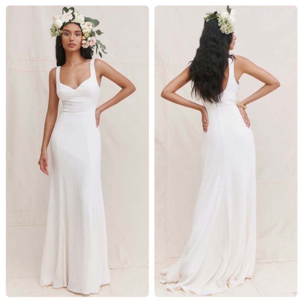 NWT Reformation Lecce Dress in Ivory - Picture 6 of 7